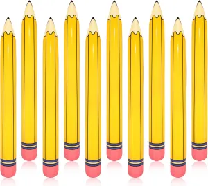 Dimensional Pencils Balloon Graduation Party Decoration for Back to School Classroom Garden Room Birthday Party Decorations 10 Pieces 44 Inch tenfold Giant Inflatable Pencils Balloon Back to School 