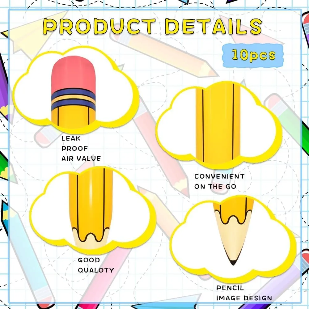 Dimensional Pencils Balloon Graduation Party Decoration for Back to School Classroom Garden Room Birthday Party Decorations 10 Pieces 44 Inch tenfold Giant Inflatable Pencils Balloon Back to School 