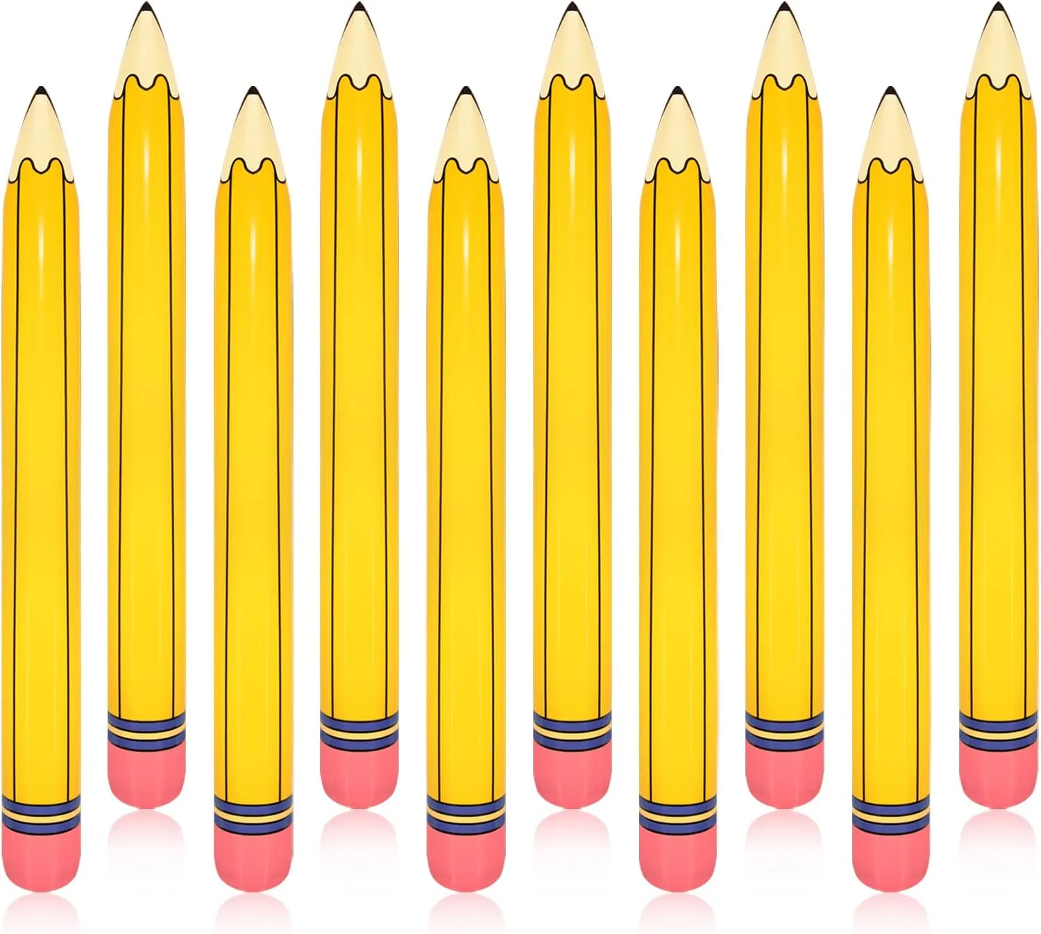 Dimensional Pencils Balloon Graduation Party Decoration for Back to School Classroom Garden Room Birthday Party Decorations 10 Pieces 44 Inch tenfold Giant Inflatable Pencils Balloon Back to School 