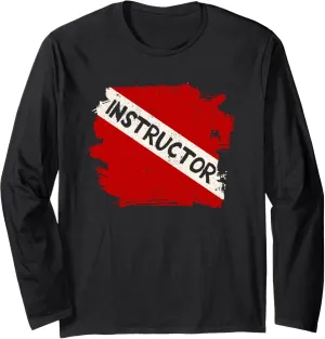 Diving Divemasters melt rhythmically Students Long Sleeve T-Shirt Scuba Dive Instructor Diver Deep 