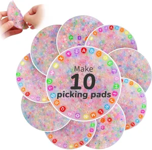 DIY for Silicone Pick Party Toy, Gift for Skin Pickers 10 Pcs Picky Fidget Pad Kit, Anti Skin Picking thesis Fidget Toys for Adults, Picking Pad for Anxiety, Sensory Dermatillomania Trichotillomania Toys, 