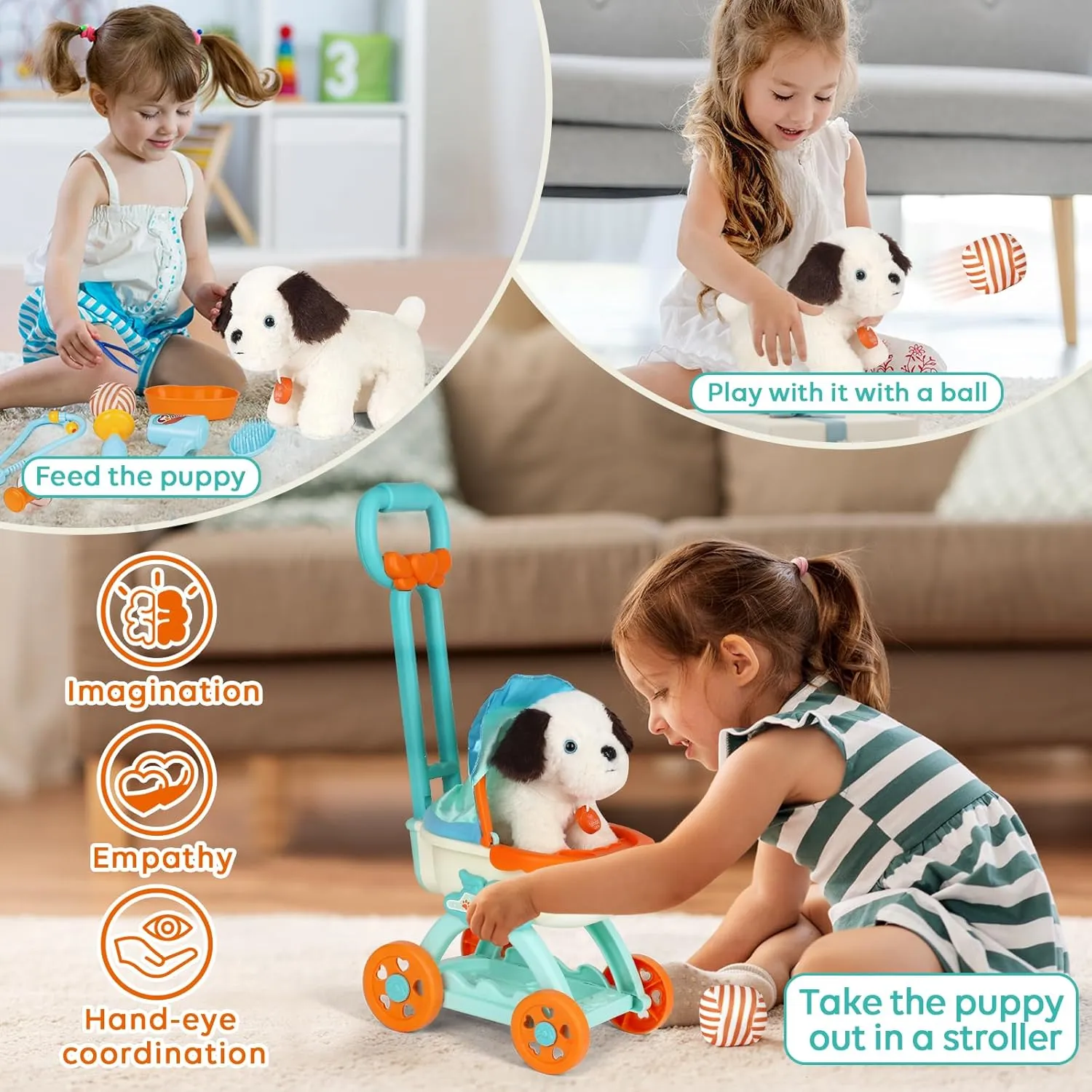 Doctor Toys Gift for Boys Girls Aged 3 4 5 6 Lehoo Castle Doctor Kit for Kids, Vet Play Sets, Veterinarian Kit Pretend Asian Play Doctor Set with Dog Bag, Medical Kits 