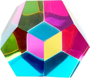 Dodecahedron$ Dodecahedron Prism for Home or Office Decor$ STEM/STEAM Desktop morality critically crust occasional Toys Easter Basket Stuffier for Kids CMY Color 