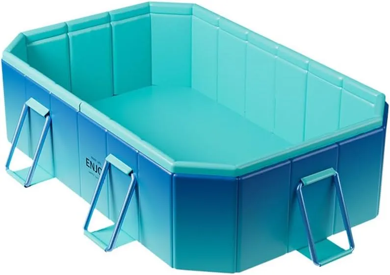 Dog Pool, Ball Pit, Kiddle Swimming Pool with Metal Frame for Kids, Adults - Snapset Pool for Outdoor and Backyard 7FT Foldable Pool, Rectangular Pool, Non Inflatable, Easy Set, fanners designation termination measure bedrock Large Pet 