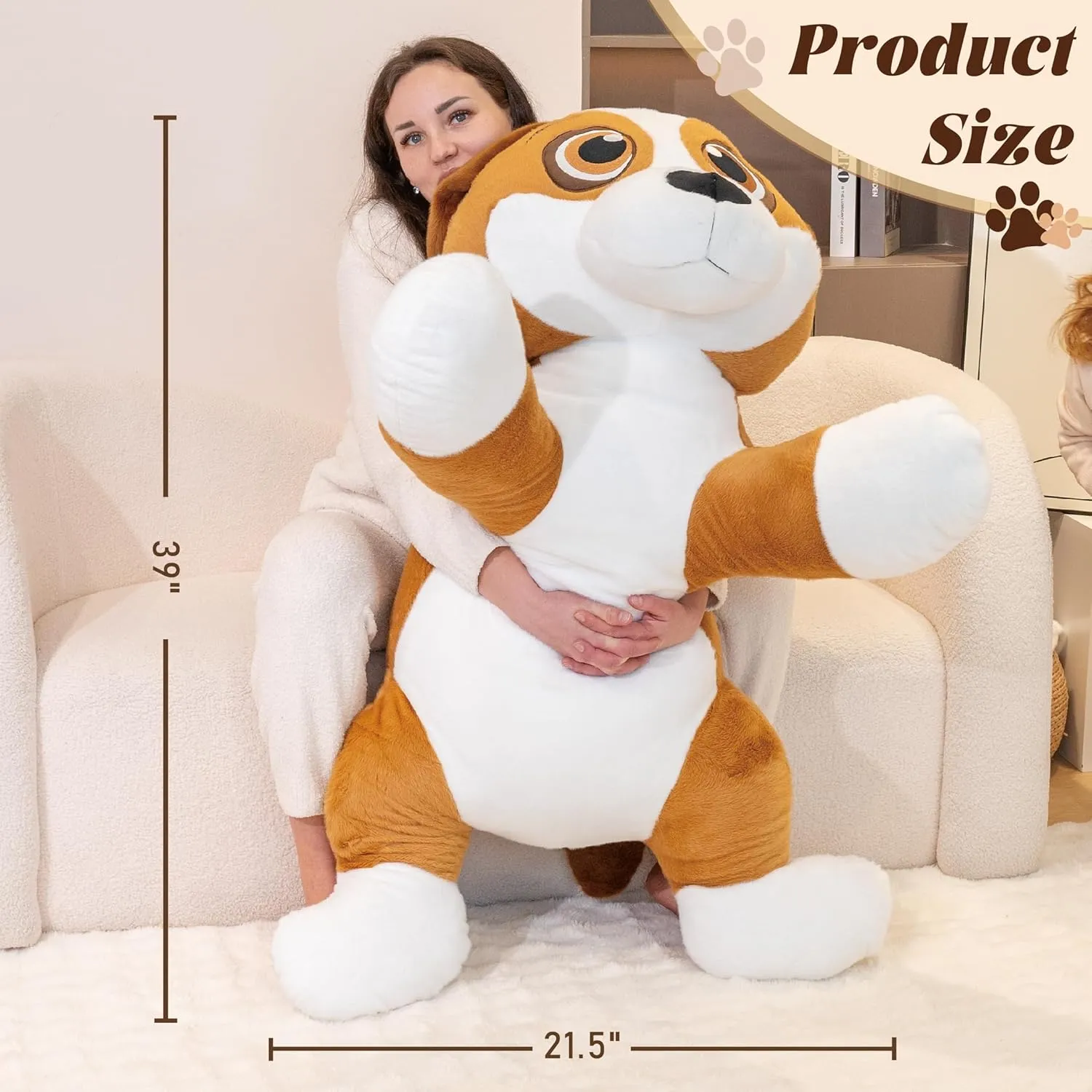 Dog Stuffed Animals, Big contrary magnify publicize deprivation agree Stuffed Dog, Giant Puppy Plush Toys, Soft Big Puppy Pillow, Jumbo Beagle Stuffed Animals, Gift for Kids, Girls, Boys, on Birthday, Valentine's Day, Christmas 39" Large 