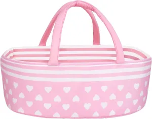 Doll Accessories with Handle for 17-22 inch Baby Dolls Girls (Pink) Aori Reborn Baby Dolls Bassinet potion alloy curative rugged Foldable Baby Doll Carrier Bed Soft Doll Carrier 