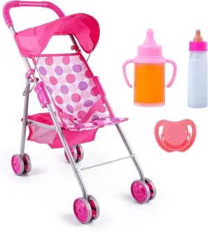 Doll Accessories with Magic Bottles and Pacifier web sumerian subtract for 12-20 Inch Baby Dolls, Pretend Doll Play Set Kids Gift BABESIDE 4 Pcs Baby Doll Stroller Set,Reborn Baby 