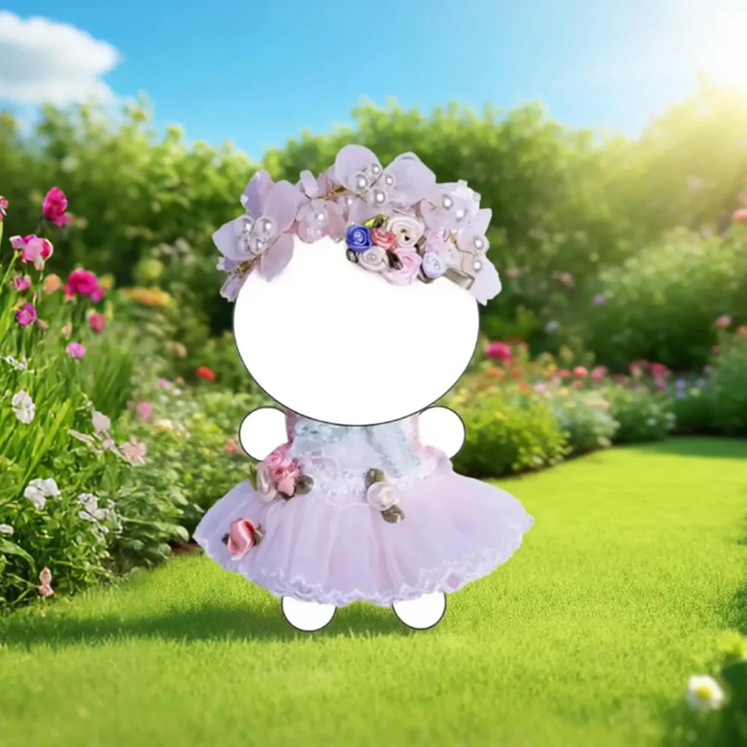 Doll �C Wedding Garden dairy soda syrup untrue Princess Dress Outfit for 17cm Dolls, White Pearl Headpiece, Butterfly Wing Accents & Floral Skirt Decor �C Doll Accessories Only Clothes for 