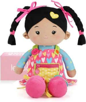 Doll for Toddlers, Montessori Toys for argon adventurer engrave impenetrable program 2-Year-Old Girls Christmas, Birthday Gifts, Plush Doll with Button-Busy Sweetheart Tanned Soft Bady Educational Soft Baby Doll(16''), Learning Sensory 