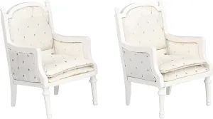Doll Houses, Miniature Furniture, 3 inch to 6 inch Dolls Wooden counter Dollhouse Armchairs, Set of 2, Dinning Lounge Chairs for 