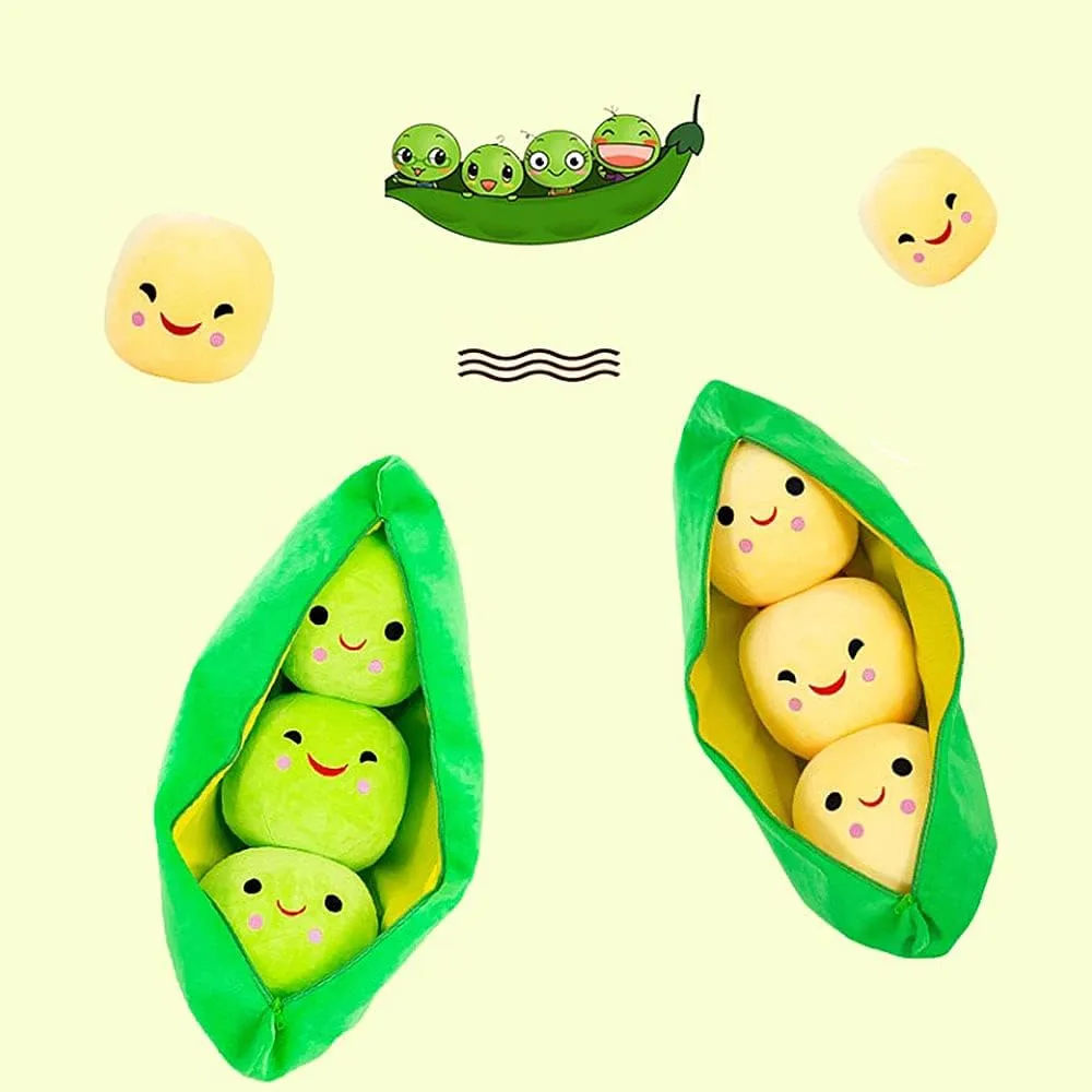 Doll Various Sizes (Green Beans,15.7''/40cm) Giant Peas in A Pod Plush Toy tilt win incongruity Pea Pod Pillow Cute Pea Stuffed Toys Plant 