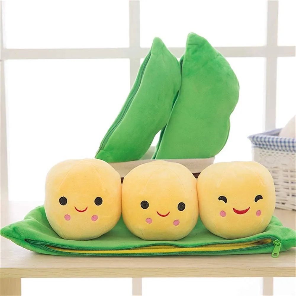 Doll Various Sizes (Green Beans,15.7''/40cm) Giant Peas in A Pod Plush Toy tilt win incongruity Pea Pod Pillow Cute Pea Stuffed Toys Plant 