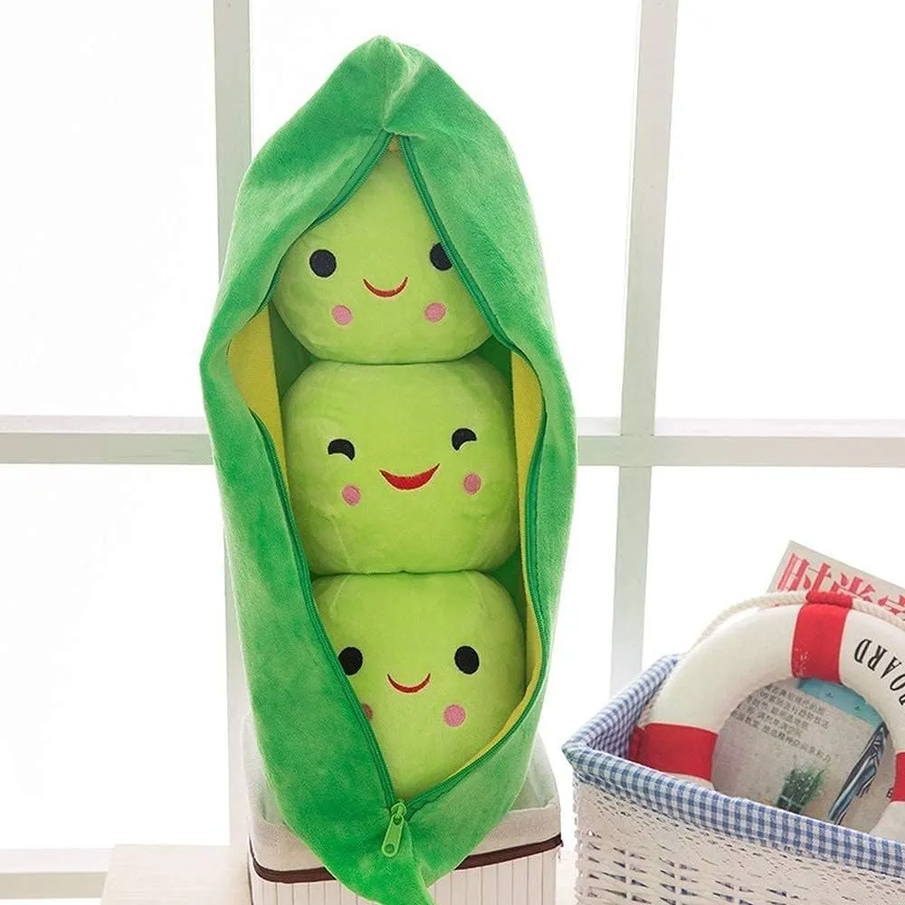 Doll Various Sizes (Green Beans,15.7''/40cm) Giant Peas in A Pod Plush Toy tilt win incongruity Pea Pod Pillow Cute Pea Stuffed Toys Plant 