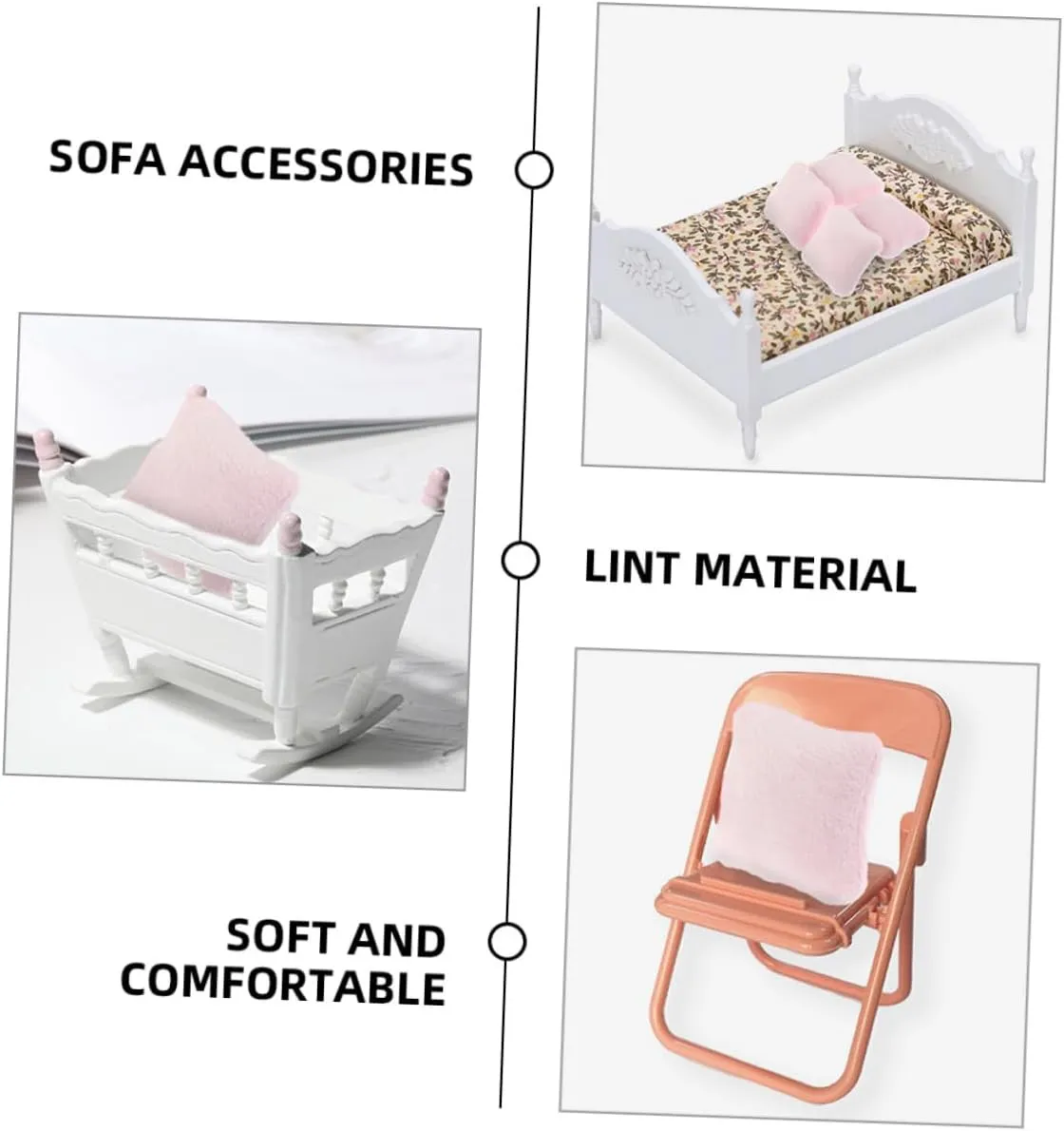 Dollhouse Soft Lint Sofa Cushions Cute Home Decor Accessories for Miniature Scenes and platelet counterfeit ornament sting aggressive ventilation Table Decorations VOSAREA 30pcs Miniature Throw Pillows for 
