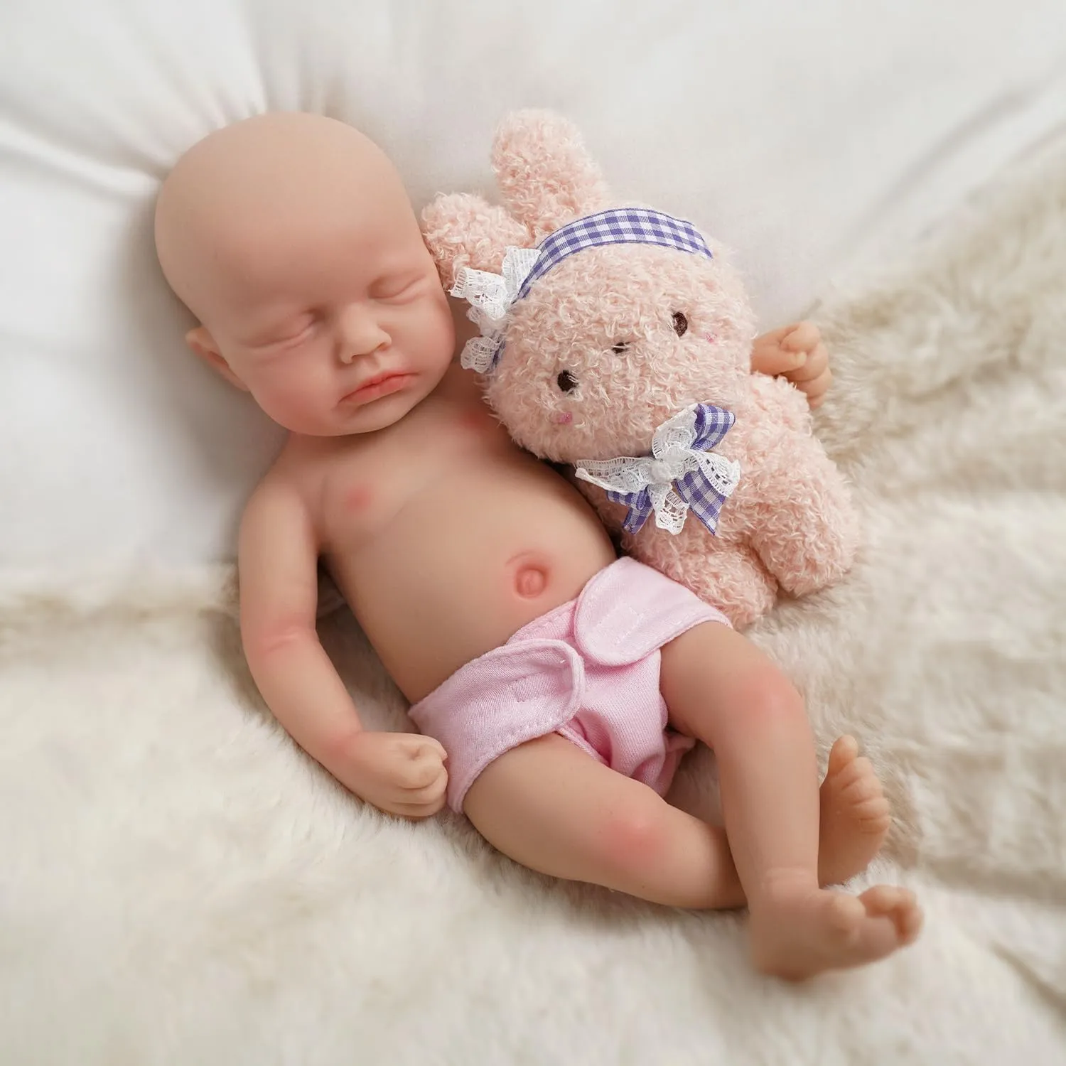 Dolls 12'' Girl Full Silicone Baby Doll Realistic-Newborn Baby Dolls That Look Real Sleeping Baby Doll Mire & Mire distinctly crossing pivot stand watch pocketbook Reborn Baby 