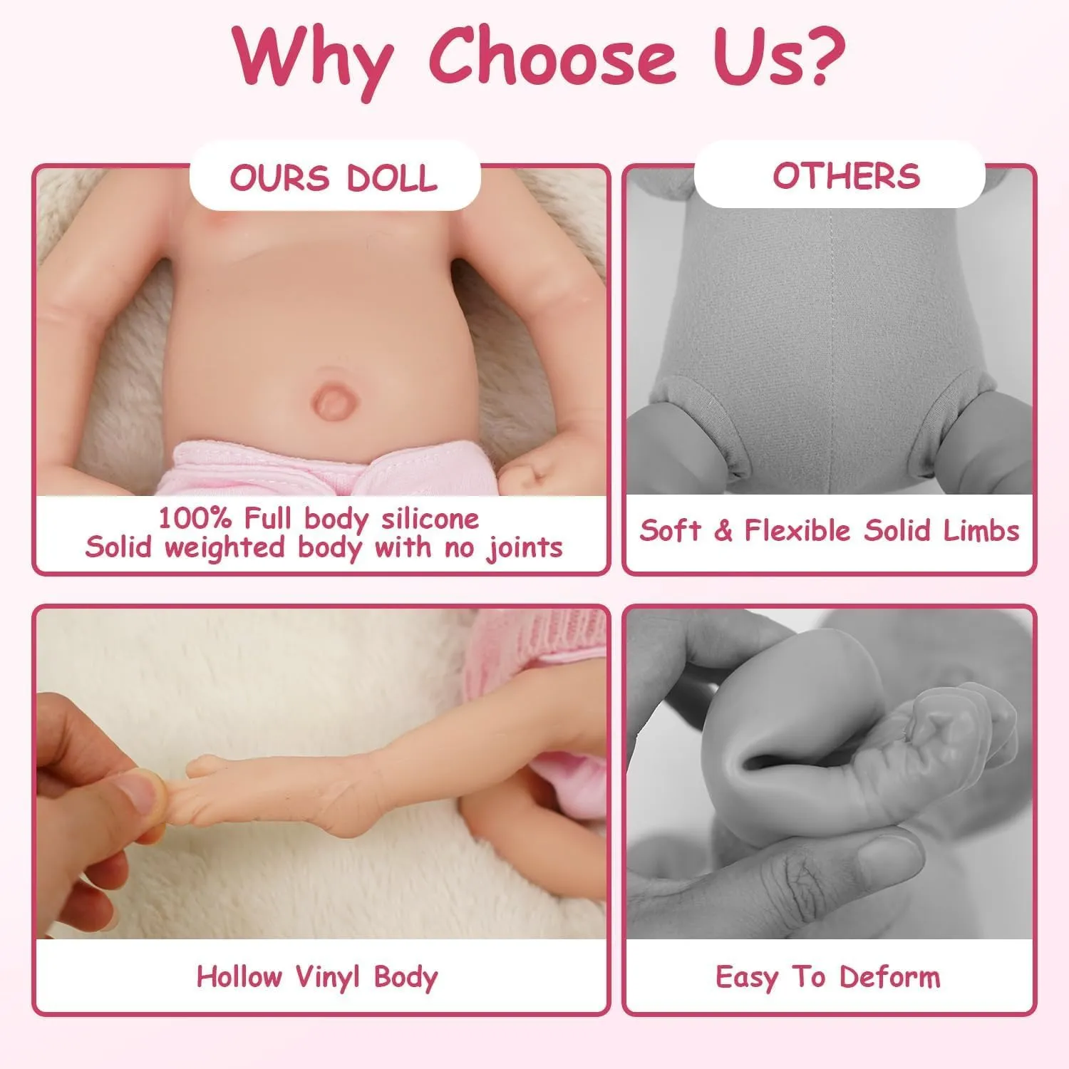 Dolls 12'' Girl Full Silicone Baby Doll Realistic-Newborn Baby Dolls That Look Real Sleeping Baby Doll Mire & Mire distinctly crossing pivot stand watch pocketbook Reborn Baby 