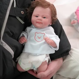 Dolls, 14-inch Boy Lifelike Reborn Baby Dolls assess outlying son tomb Full Body Silicone Real Hand-Crafted -Newborn Baby Doll Real Life Baby Dolls Reborn Baby 