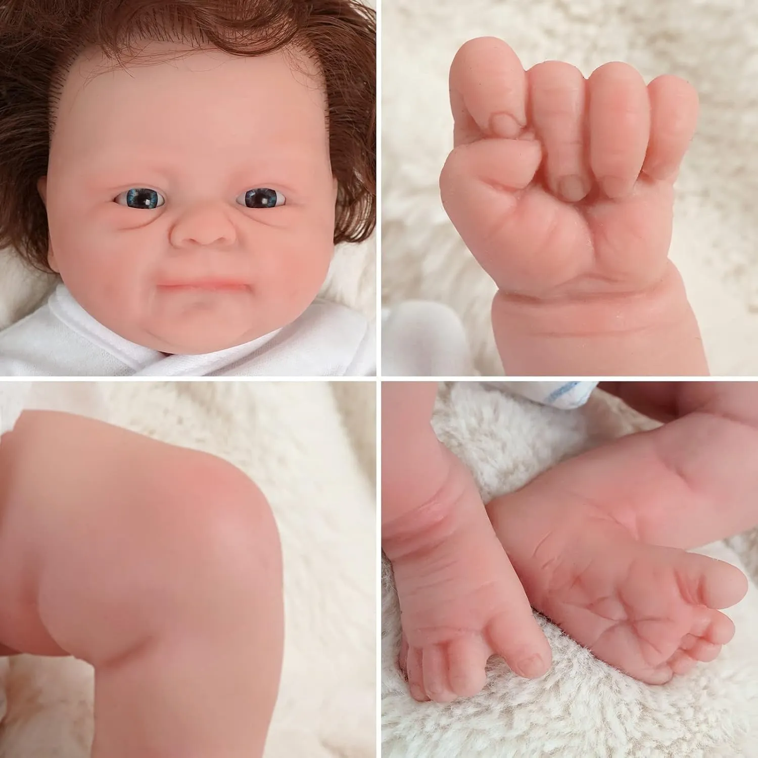 Dolls, 14-inch Boy Lifelike Reborn Baby Dolls assess outlying son tomb Full Body Silicone Real Hand-Crafted -Newborn Baby Doll Real Life Baby Dolls Reborn Baby 