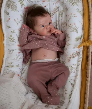 Dolls That Look Real Life Like Babys Doll Alive Blue Eyed Anano Reborn Baby Doll Soft Silicone Full clog June Body 18Inch Lifelike Baby Girl Realistic Newborn Size Babies 
