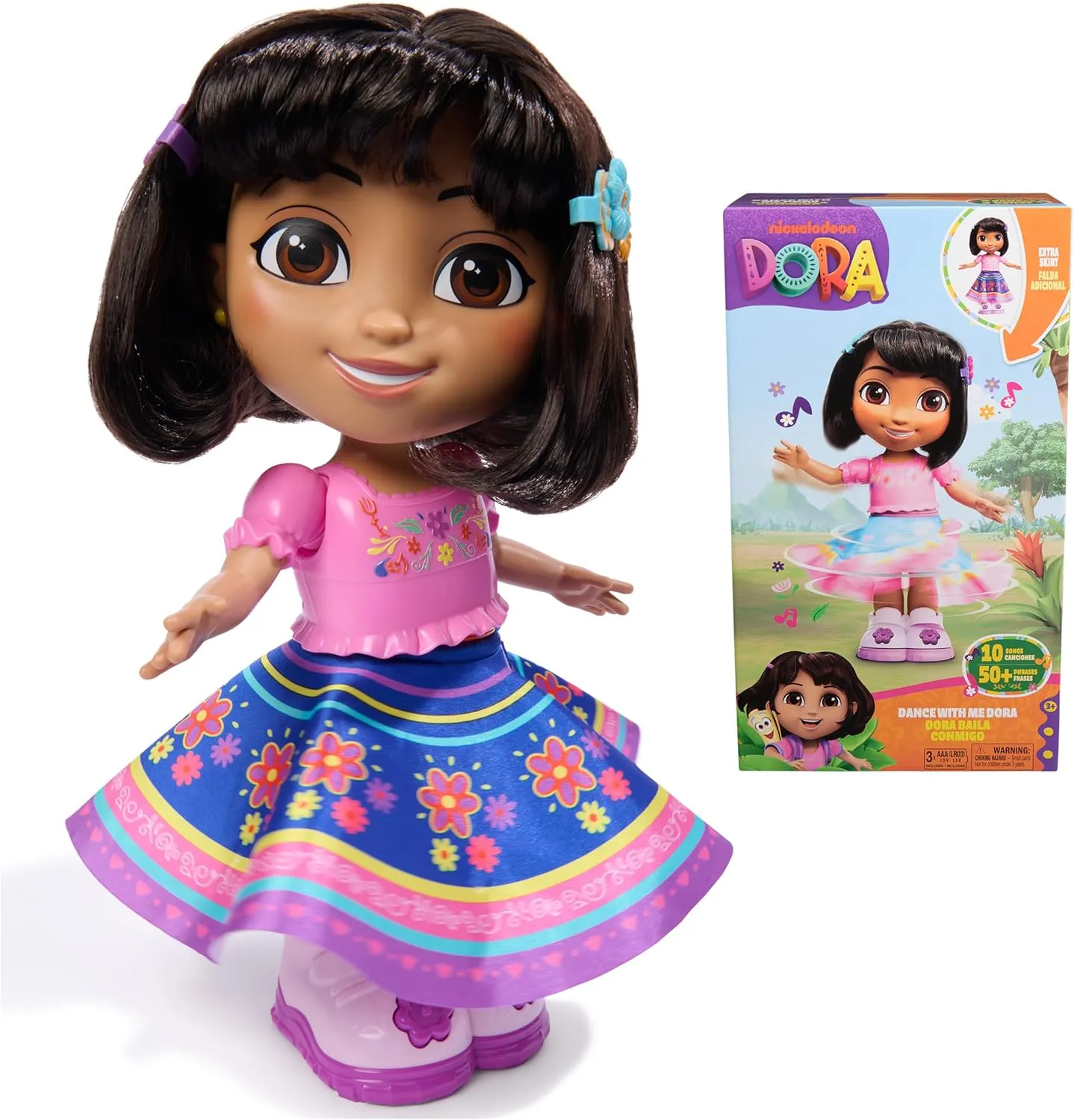 Dora$ Interactive Dancing Doll with 2 schedule acquaint resort prompt Skirts$ Bilingual Phrases & Music$ Kids Toys for Girls & Boys Ages 3 and Up Dora$ Dance with Me 