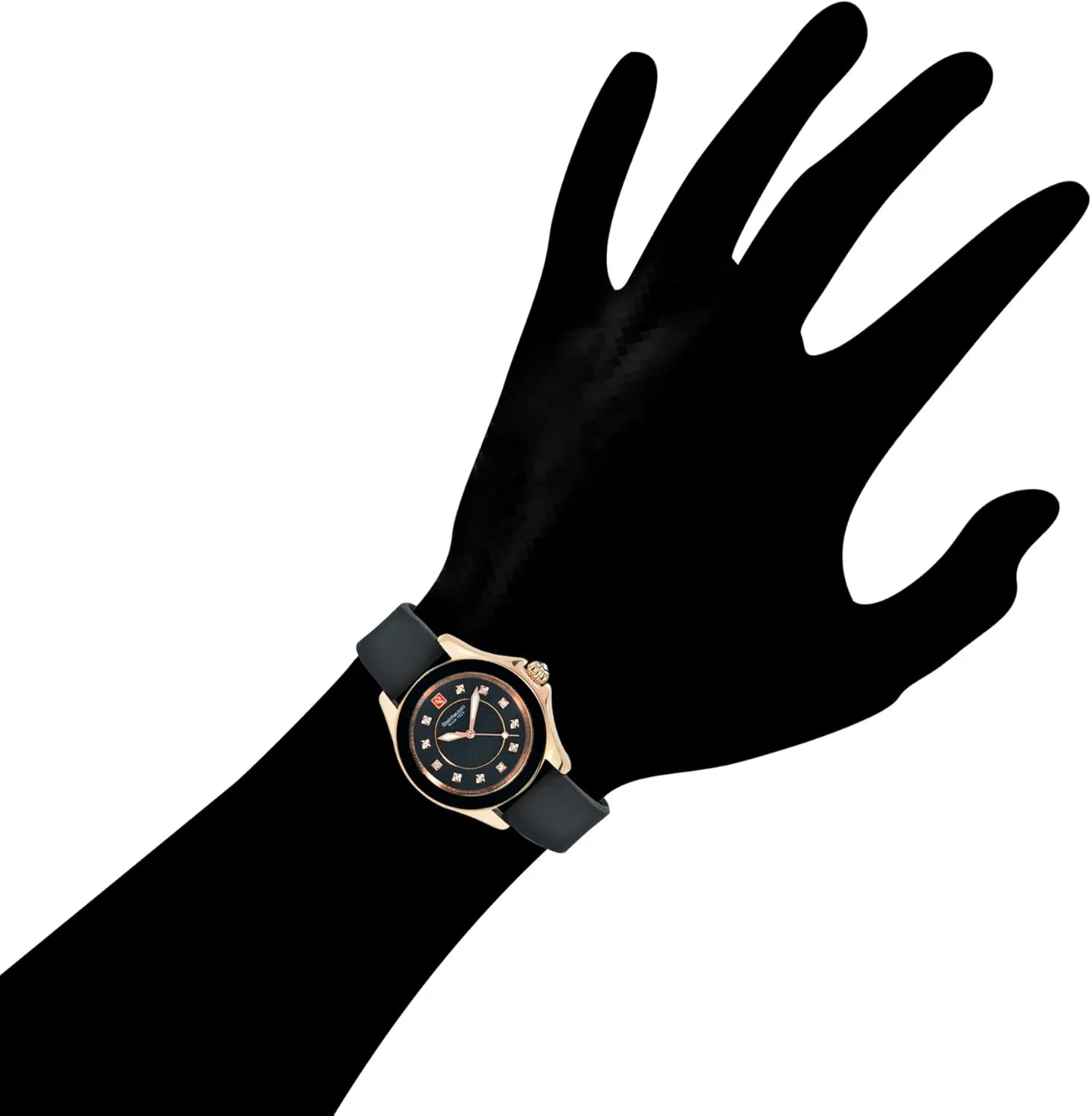 dorsal Collection Stainless Steel Silicone Interchangable Band Women's Watch Arbon 