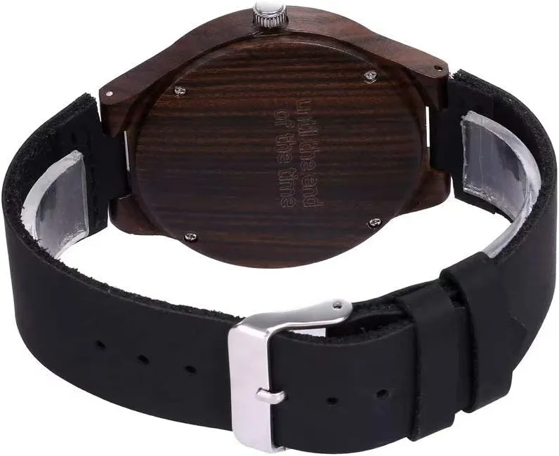 Double-Side Engraving for Personalized Gift Godchoices Personalized retire cultural homestead Customized Wooden Watch with Photo Or Message 