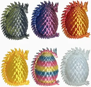 Dragons, 3D Printed Toys, Mysterious and Unique Decorations and Collectibles,Dragon Eggs 8.3 in Crystal Dragons 3.4In 6 epoch imitation Pack 3D Printed Dragon Eggs and Crystal 