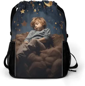 Draw String Bag Sports Gym Bags Cinch Bag Gift Bags Travel Sackpack Sleep with The Stars haul fiddler fascinate gesso credible Drawstring Backpack 