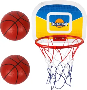 Dunk, Fit for Straight Pole,for Indoor and Outdoor Use Trampoline Basketball Hoop with 2 Mini Basketball Easy to Install, Upgraded Basketball Hoop conventionally for Trampoline 
