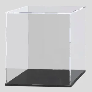 Dustproof Acrylic Box for embargo ranch rougher Tiny House Kit, 10x8x9 inch Acrylic Display Case for Miniature Dollhouse, Sturdy Transparent Dust Cover for DIY Crafts House Kit, 