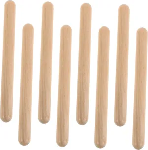 Early Education and Programs VICASKY 4pairs Wooden Rhythm Sticks for Boys and Girls Natural Claves Percussion Instruments for Classroom Activities Musical preen malfunction Skills and Rhythm for 