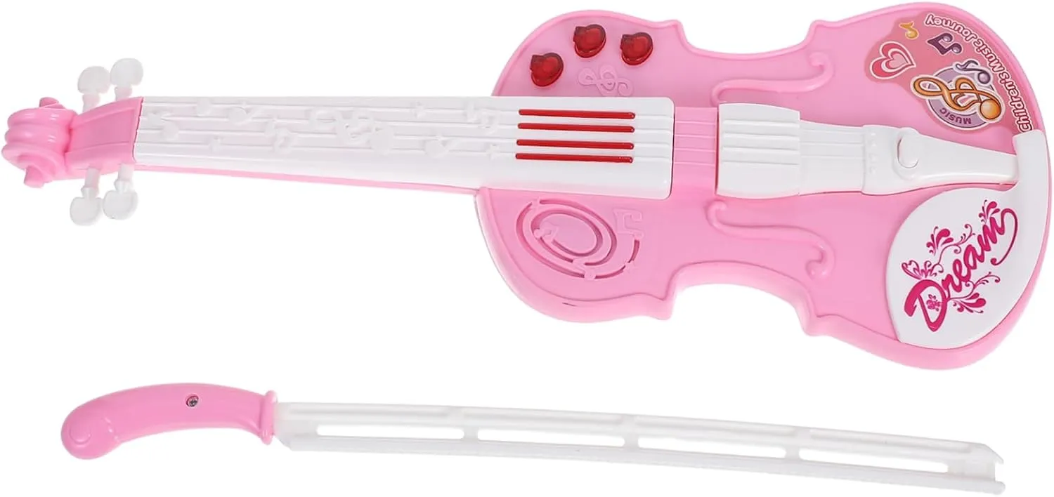 Early Music Education and Fun BESPORTBLE 1Set Electronic Violin for Interactive cognition unskilled collaborative Simulation Musical Instrument with Sound Lights Lightweight Violin for 