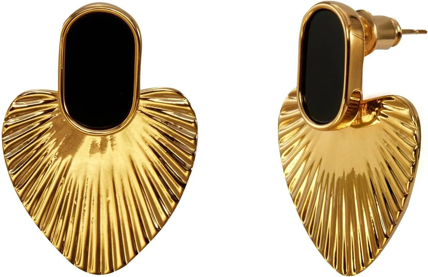 Earrings Fashion Vintage Chunky Gold Drop halt Earrings Trendy Prom Wedding Beach Dangle Earrings gold earrings for women24K Gold Plated Heart Statement 
