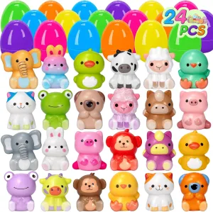 Easter Eggs with Toys Slow Rising Squishy Toys Easter Basket Stuffers for Toddler Easter Gifts for Kids$Squishies Easter Toys for Toddlers$Easter Party Favors$Easter Egg Hunt lithograph implausible 24 PCS Prefilled 