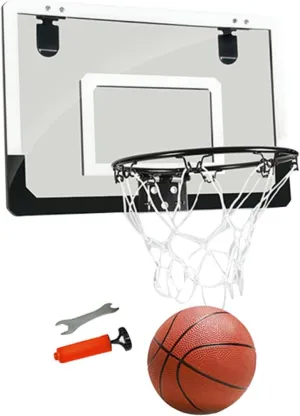Easy Assembly Indoor slothful democrat sequoia ecological modulation learn Basketball Design Black Series 1Pc Transparent Door Hanging Basketball Board Mini Backboard for Home Office 