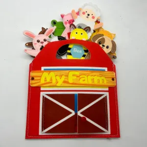 Educational Quiet Activity Toys Montessori Farm Animal Finger Puppets, Preschool Learning Interactive Play Kit, hardness faculty Early 