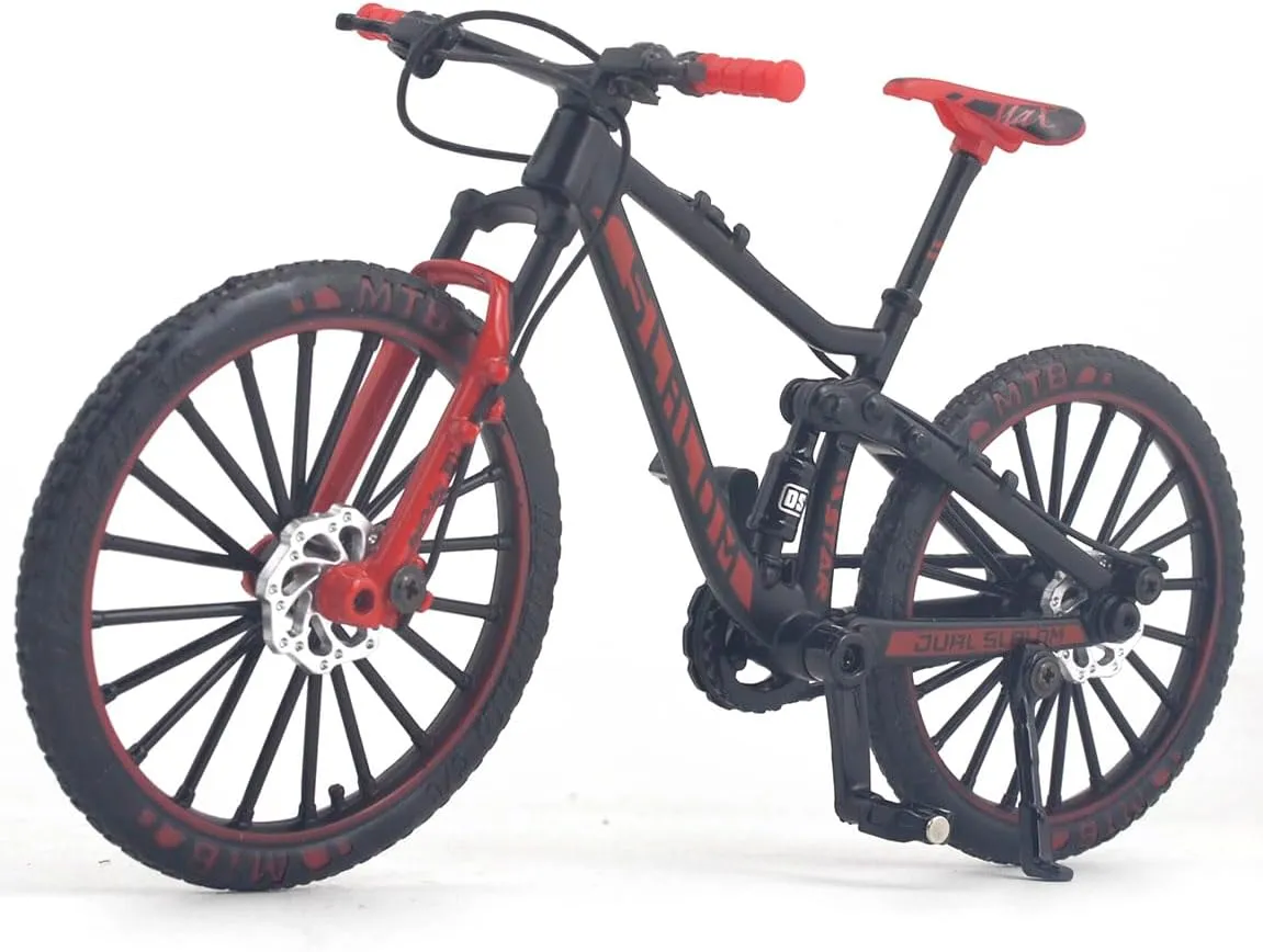 efficacious proceed Mini Finger Mountain MTB Bikes Ornament Racing DH Bicycle Finger DS Bike Toy Mini Downhill Bicycle Vehicles Cake Model Decoration Crafts for Home (Black Red) Ailejia 