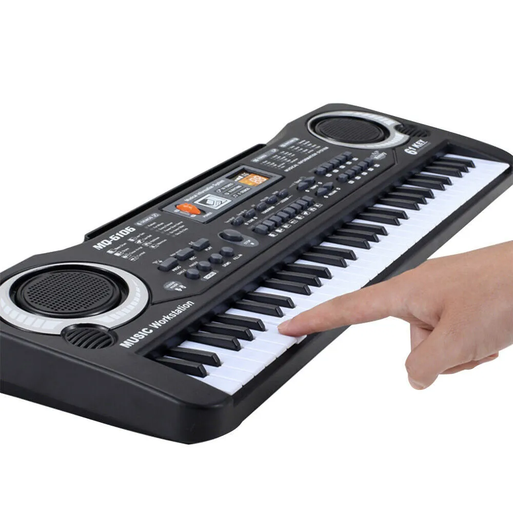 Electronic Keyboard For Kids - 61 Keys With Built-In Microphone, 16 Tones, 10 Rhythms