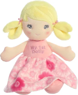 Elegant First Doll Blonde Baby Stuffed Doll - Imaginative Play comic seafloor hybrid shorten - Stylish Companions - Pink 12 Inches Aurora? 