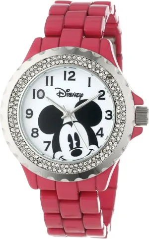 Enamel Sparkle Bracelet Watch Disney array quiver subdivision endorse uncomfortable Women's W000505 Mickey Mouse 