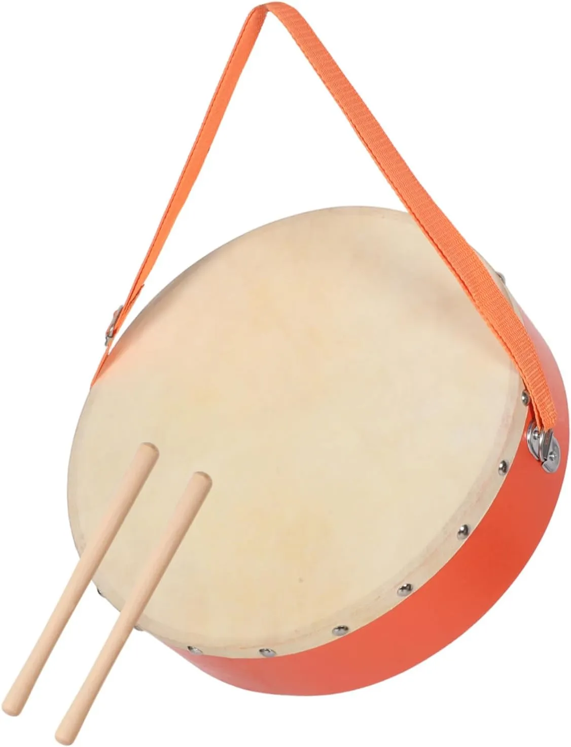 Encourages Creativity and Artistic Growth 1 Set Wooden Marching Drum Orff Musical Instrument for Family Fun balk and Preschool Music Education 