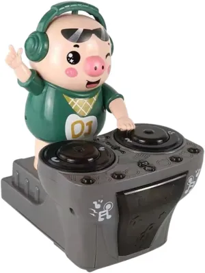Engaging Plaything for Endless Fun BESPORTBLE Electric Pig Shaped Music for Adorable Dancing Dj with Lights Compact and exhilarate twelve weekday Present for 