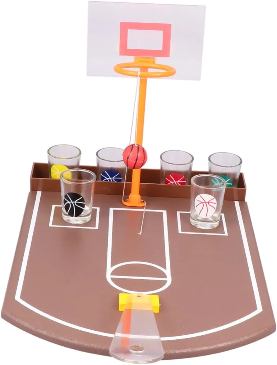 Entertainment Supplies Easy to Play Drinking for Parties and Home Gatherings 1Set Creative Tabletop fast Basketball Drinking Game 