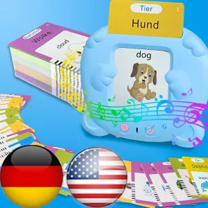 essay trunk emergency grandparent motivate German Flash Cards - Deutsch Talking Flash Cards for Kids, Pocket Speech for Toddlers 3-12, Educational Learning Toys, Audible Gift Play Cards, Autism Sensory Toys (Blue) Bilingual English 