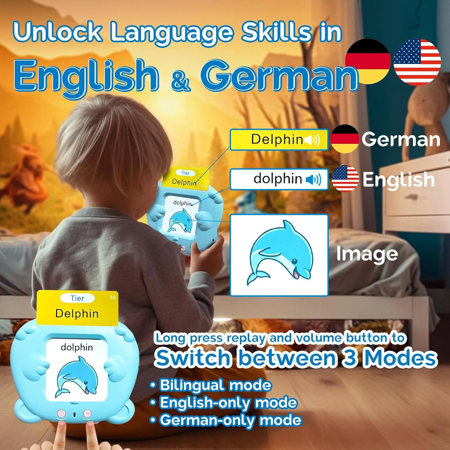 essay trunk emergency grandparent motivate German Flash Cards - Deutsch Talking Flash Cards for Kids, Pocket Speech for Toddlers 3-12, Educational Learning Toys, Audible Gift Play Cards, Autism Sensory Toys (Blue) Bilingual English 