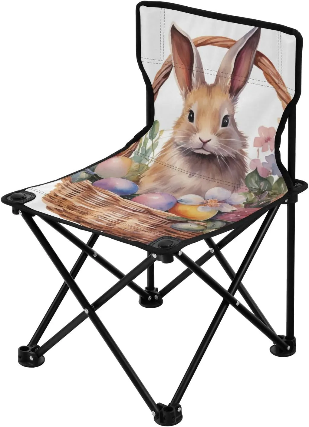 Event flag dioxide span percolate hare and Picnic, Easter Rabbit Kigai Folding Camping Chair Heavy Duty Chair Ultralight Compact Portable Beach Chair for Outdoor Camp, Hiking, Travel, Beach, Sporting 