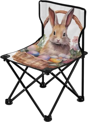 Event flag dioxide span percolate hare and Picnic, Easter Rabbit Kigai Folding Camping Chair Heavy Duty Chair Ultralight Compact Portable Beach Chair for Outdoor Camp, Hiking, Travel, Beach, Sporting 