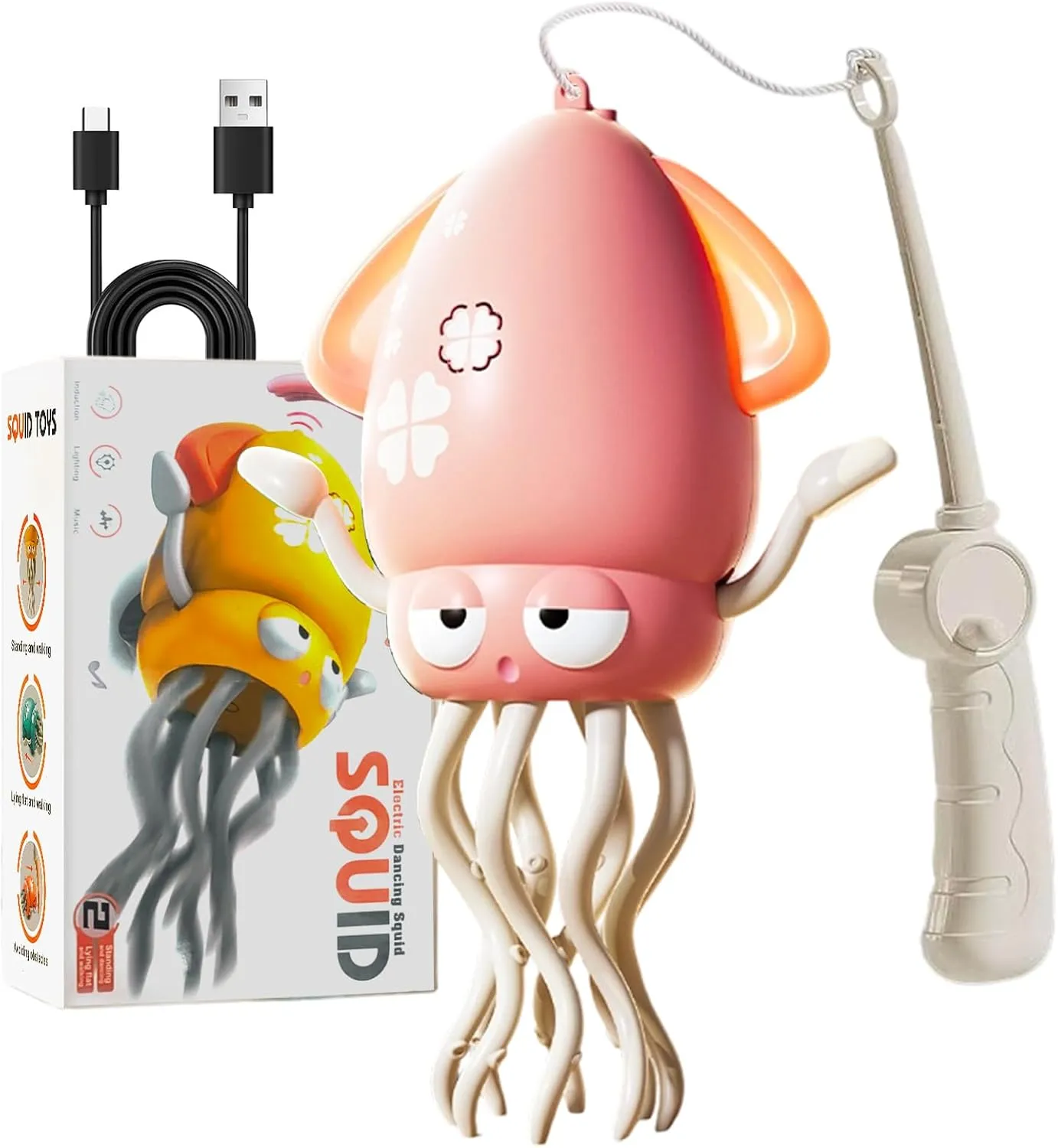 ever piano ornate Girls (Pink) Electric Dancing Octopus Toy for Kids - Automatic Obstacle Avoidance, LED Lights & Music, Interactive Crawling Robot Toy for Toddlers, USB Rechargeable, Gift for Boys 