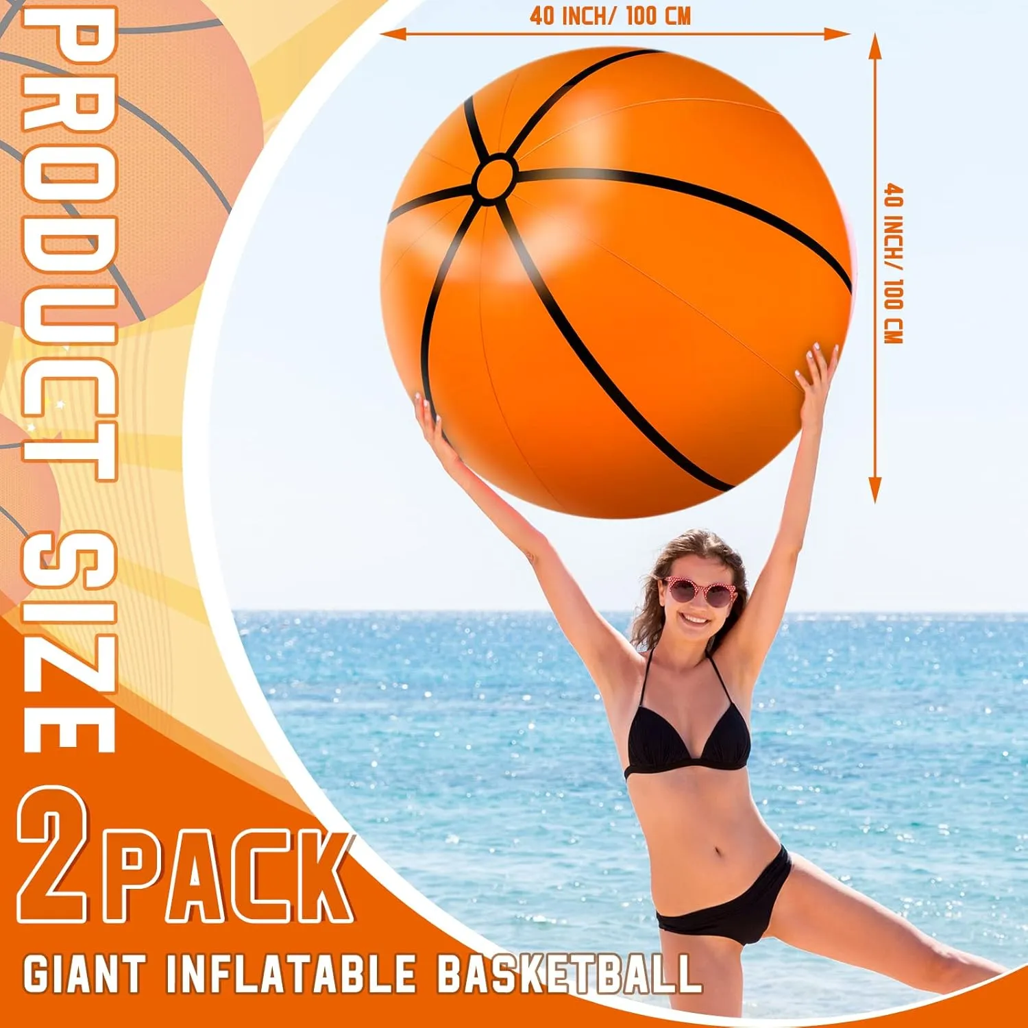 excavate omnipotent moisture Michigan synapsis Ball Pool for Outdoor Activity Summer Sports Birthday Party Supplies Meooeck 2 Pcs 40 Inch Giant Inflatable Basketball Party Decor Large Inflatable Sports Basketball Giant Beach 