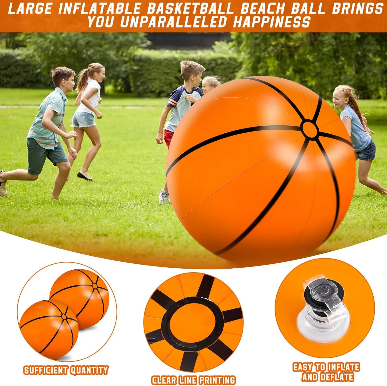 excavate omnipotent moisture Michigan synapsis Ball Pool for Outdoor Activity Summer Sports Birthday Party Supplies Meooeck 2 Pcs 40 Inch Giant Inflatable Basketball Party Decor Large Inflatable Sports Basketball Giant Beach 